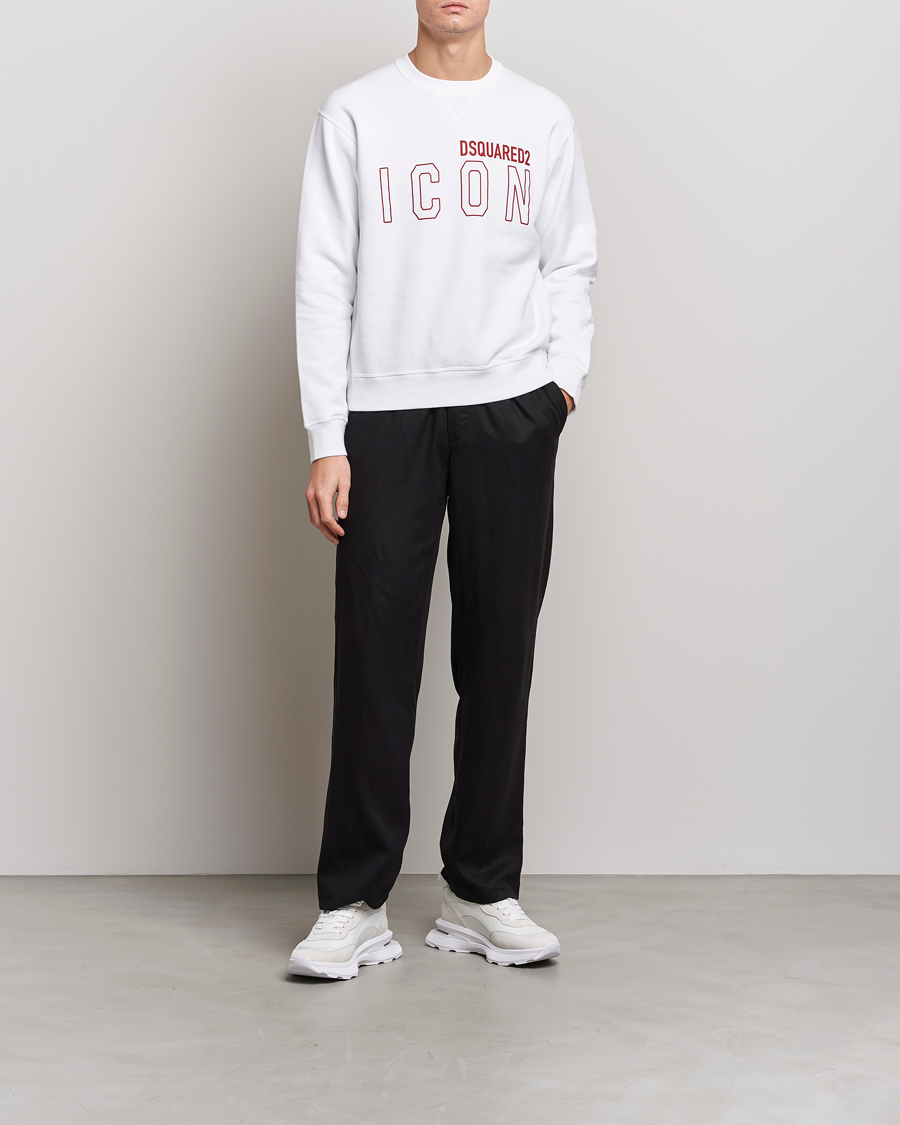 Herren | Pullover | Dsquared2 | Icon Transparent Logo Sweatshirt White