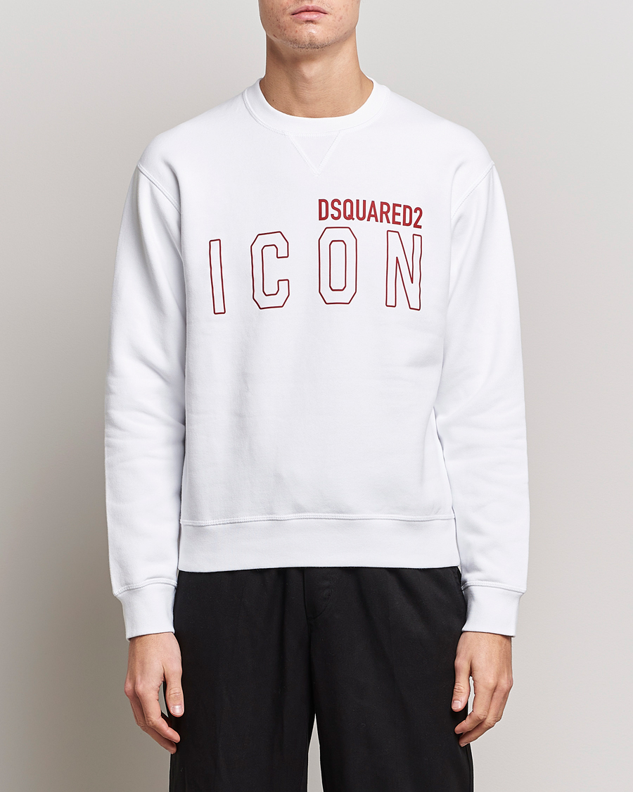 Herren | Pullover | Dsquared2 | Icon Transparent Logo Sweatshirt White