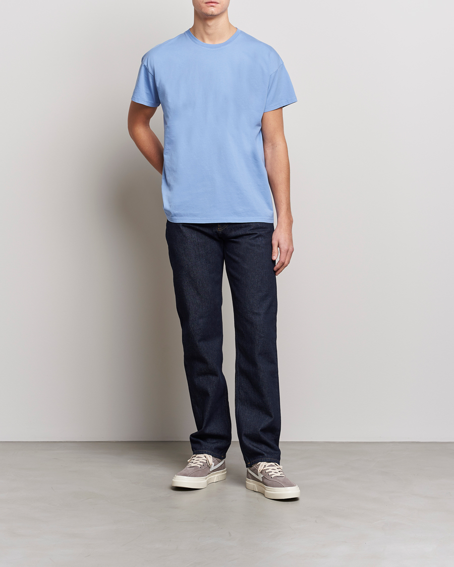 Herren | T-Shirts | Jeanerica | Marcel Crew Neck T-Shirt Sky Blue