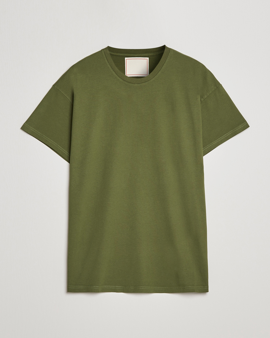 Herren | T-Shirts | Jeanerica | Marcel Crew Neck T-Shirt Army Green