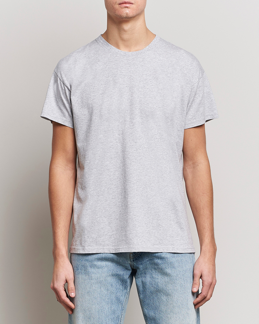 Herren | Kurzarm T-Shirt | Jeanerica | Marcel Crew Neck T-Shirt Light Grey Melange