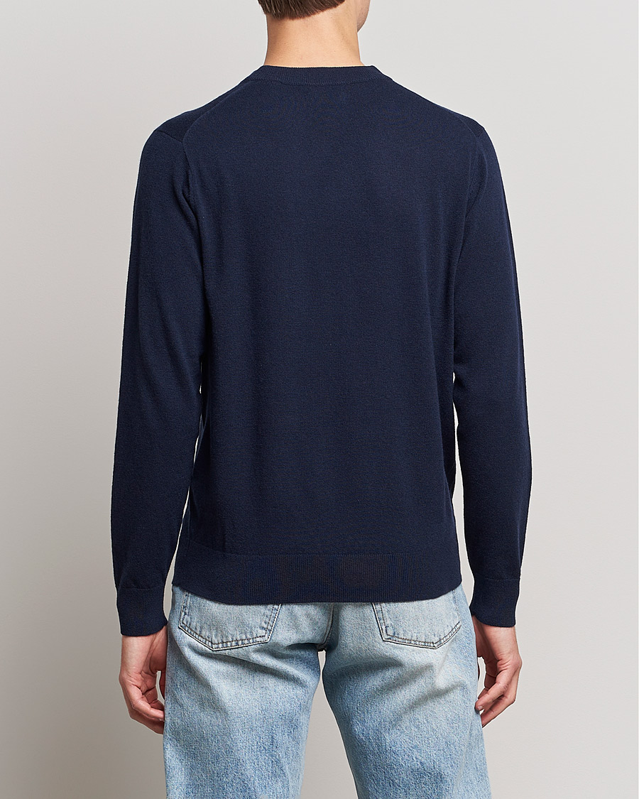 Herren | Pullover | GANT | Banner Shield Lambswool Crew Neck Eavning Blue
