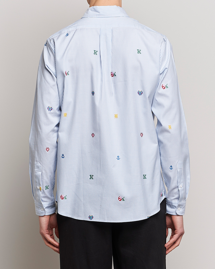 Herren | Hemden | KENZO | Pixel Striped Casual Shirt Light Blue