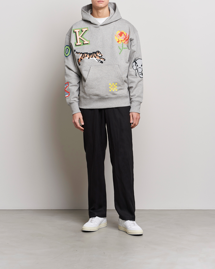 Herren | Pullover | KENZO | Pixel Oversize Hoodie Pearl Grey