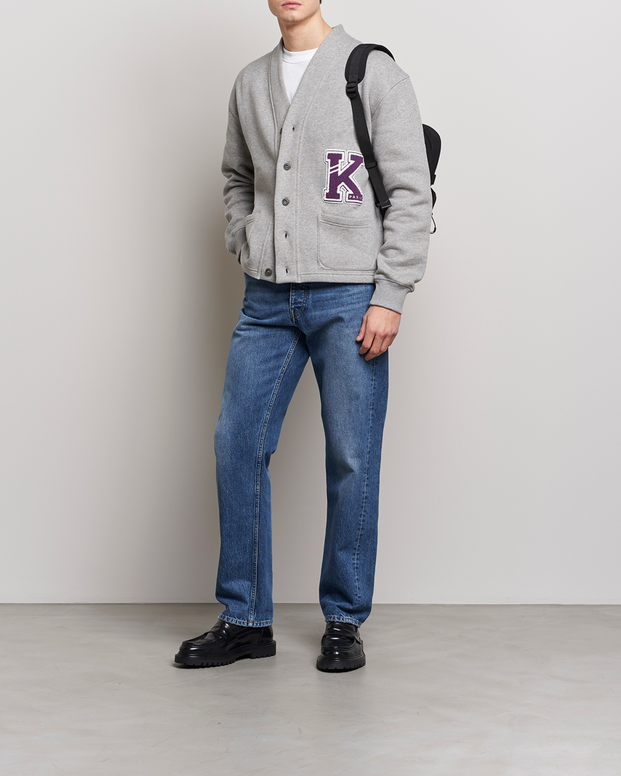 Herren | Pullover | KENZO | College Varsity Cardigan Pearl Grey
