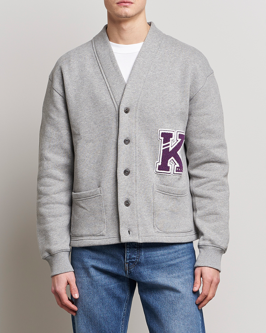Herren | Pullover | KENZO | College Varsity Cardigan Pearl Grey