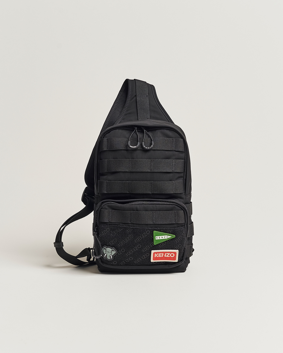 Herren | KENZO One Shoulder Backpack Black | KENZO | One Shoulder Backpack Black