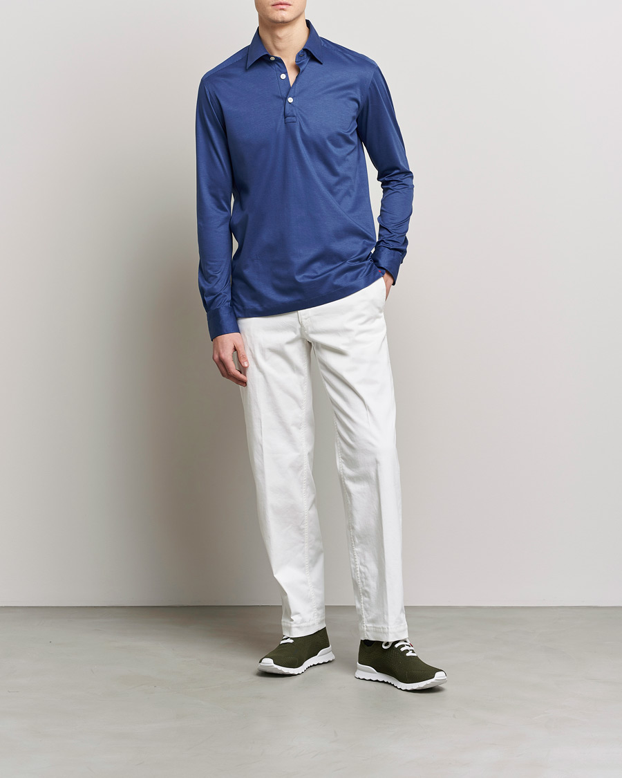 Herren | Hemden | Kiton | Popover Shirt Dark Blue
