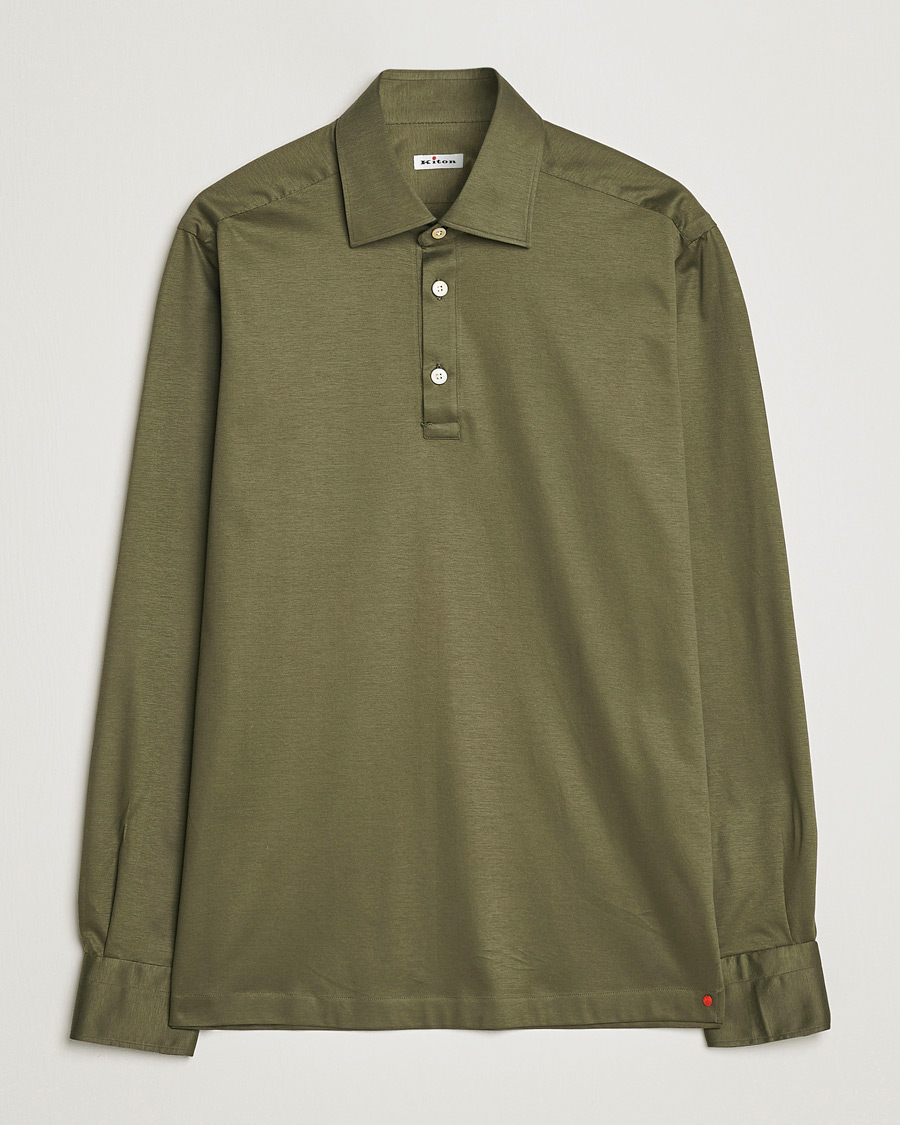 Herren | Hemden | Kiton | Popover Shirt Dark Olive