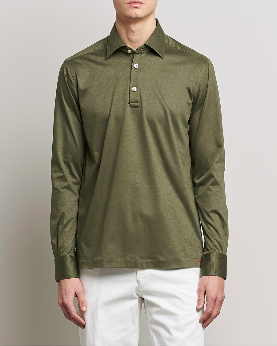 Herren | Hemden | Kiton | Popover Shirt Dark Olive