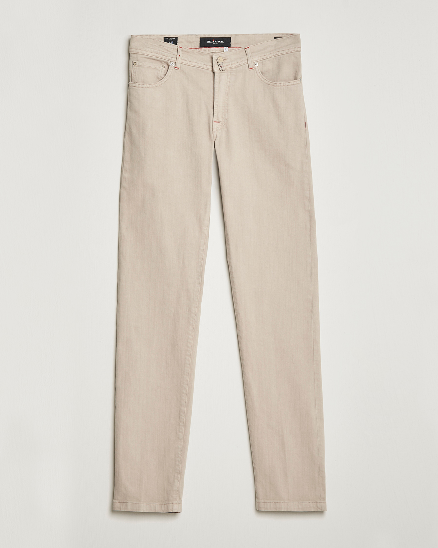 Herren | Hosen | Kiton | Kurabo 5-Pocket Pants Light Beige