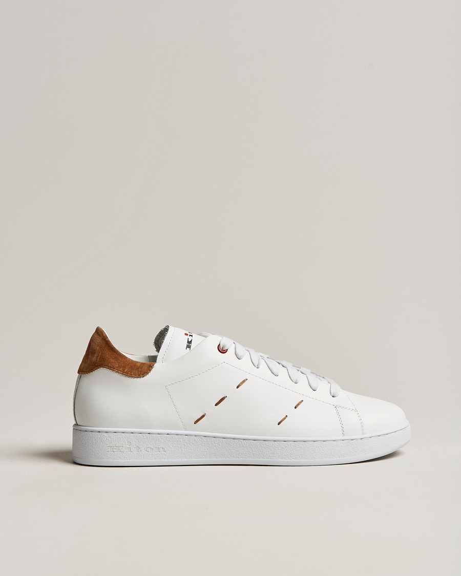Herren | Kiton Plain Sneakers White Calf | Kiton | Plain Sneakers White Calf
