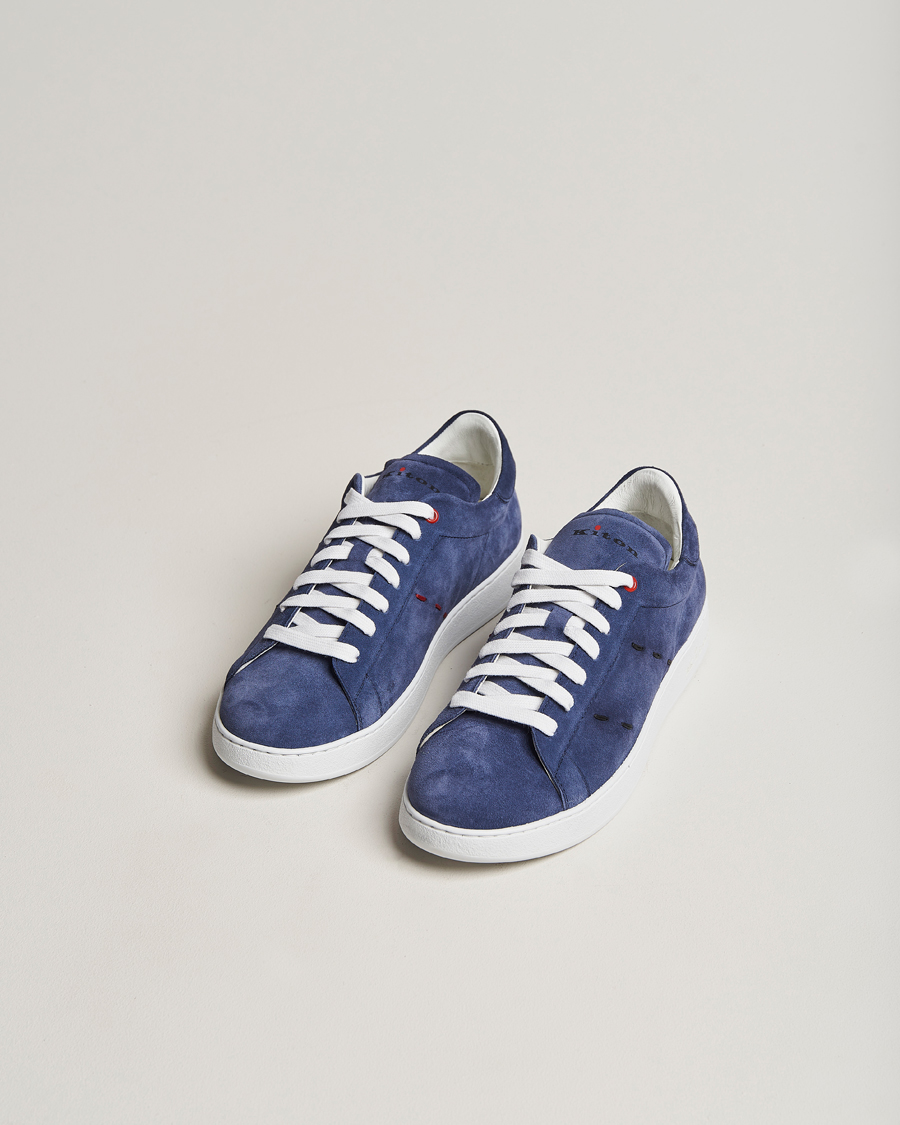 Herren | Kiton Plain Sneakers Navy Suede | Kiton | Plain Sneakers Navy Suede