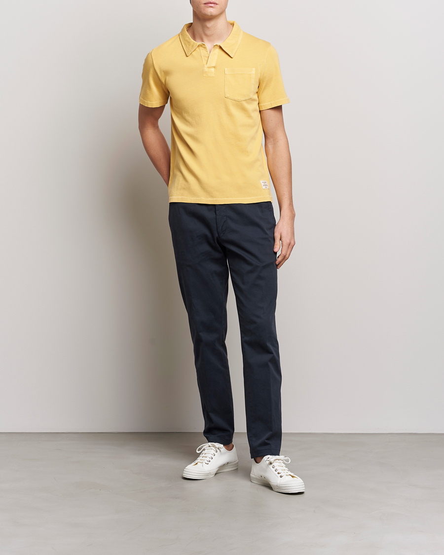 Herren | Poloshirts | Merz b. Schwanen | Organic Cotton Washed Polo Sunshine Yellow