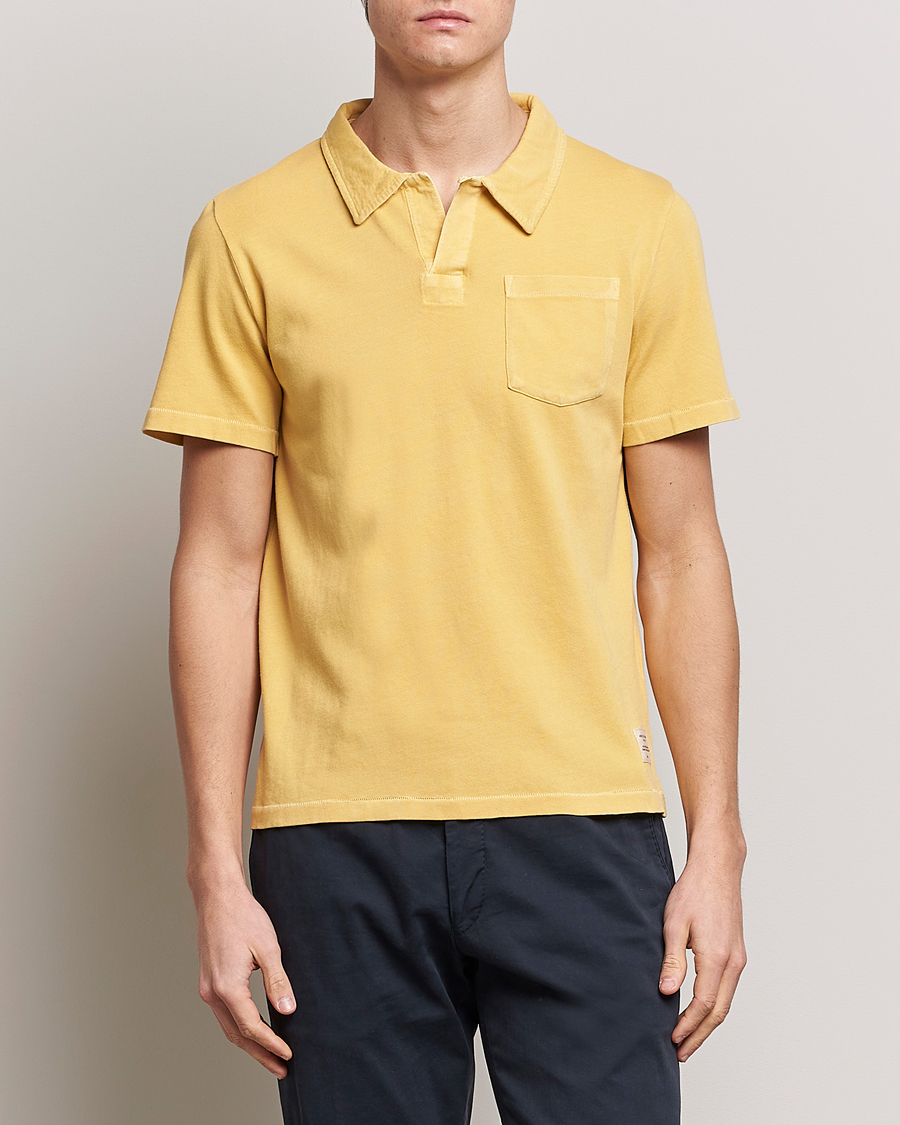 Herren | Poloshirts | Merz b. Schwanen | Organic Cotton Washed Polo Sunshine Yellow