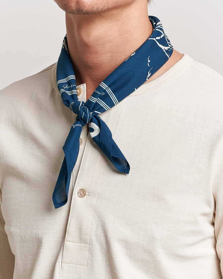 Herren | Tücher | Merz b. Schwanen | Merz b. SchwanenCotton BandanaInk Blue