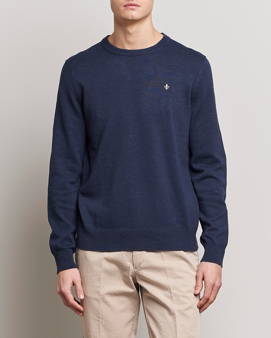 Herren | Pullover | Morris | Harold Summer Crew Neck Blue