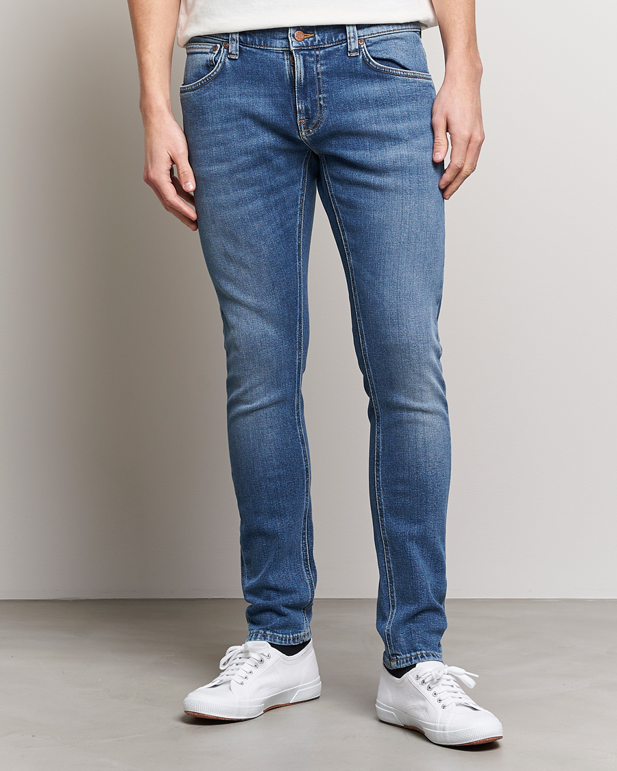 Herren | Jeans | Nudie Jeans | Tight Terry Jeans Inbetween Blues