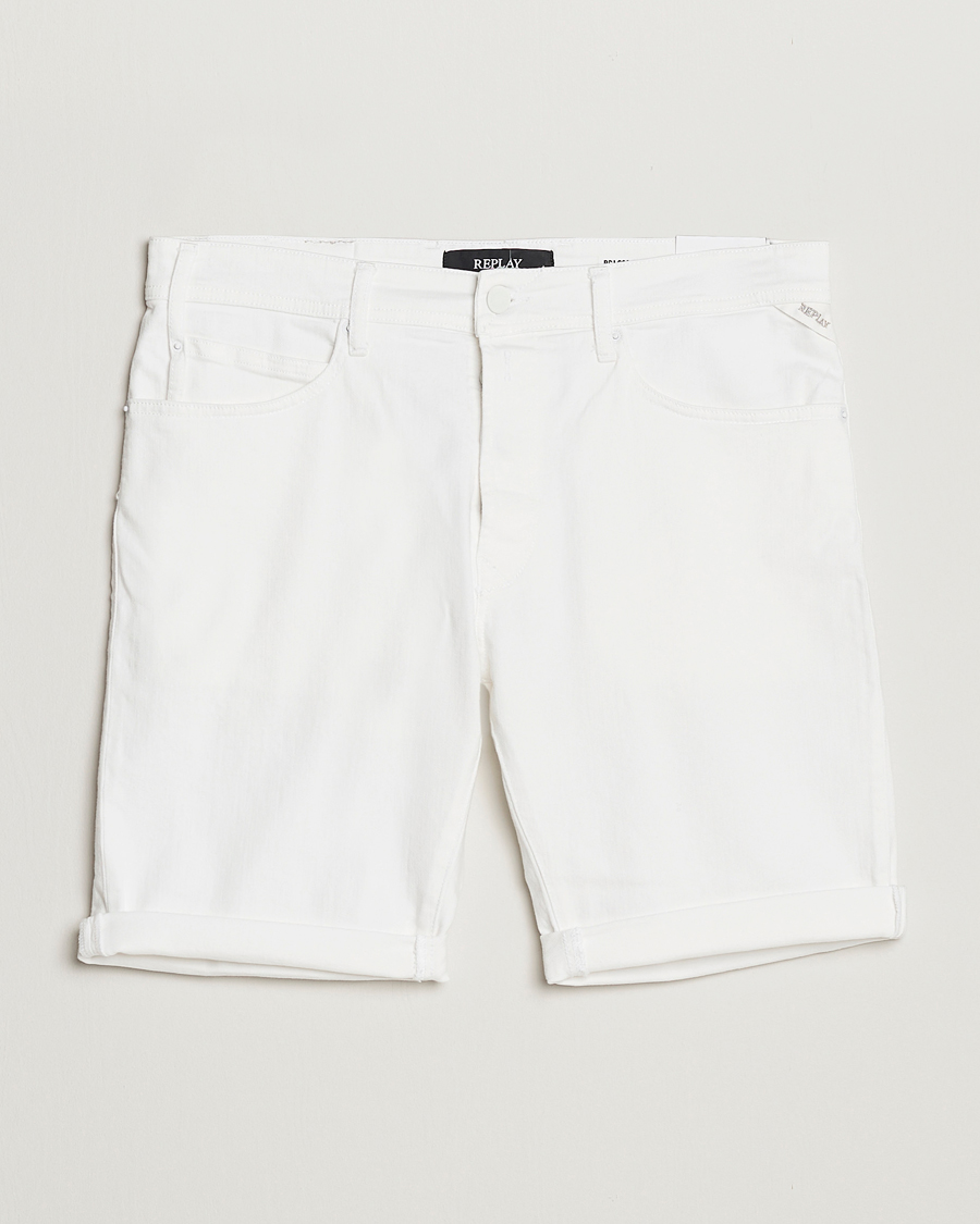 Herren | Shorts | Replay | RBJ901 Super Stretch Jeans Shorts White