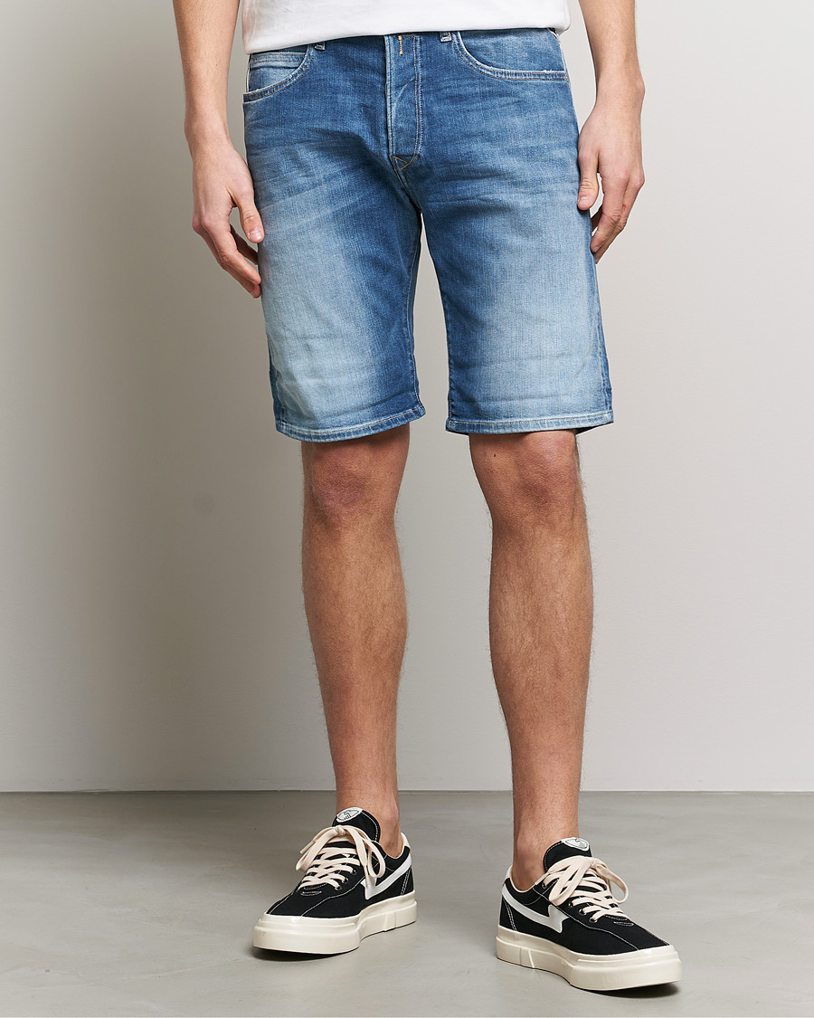Herren | Shorts | Replay | RBJ901 Super Stretch Bio Denim Shorts Medium Blue