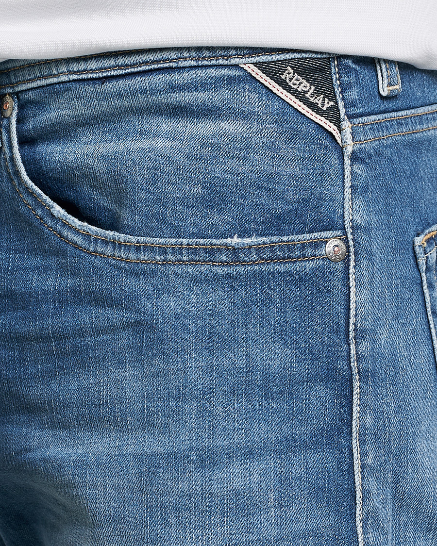 Herren | Shorts | Replay | RBJ901 Super Stretch Bio Denim Shorts Medium Blue