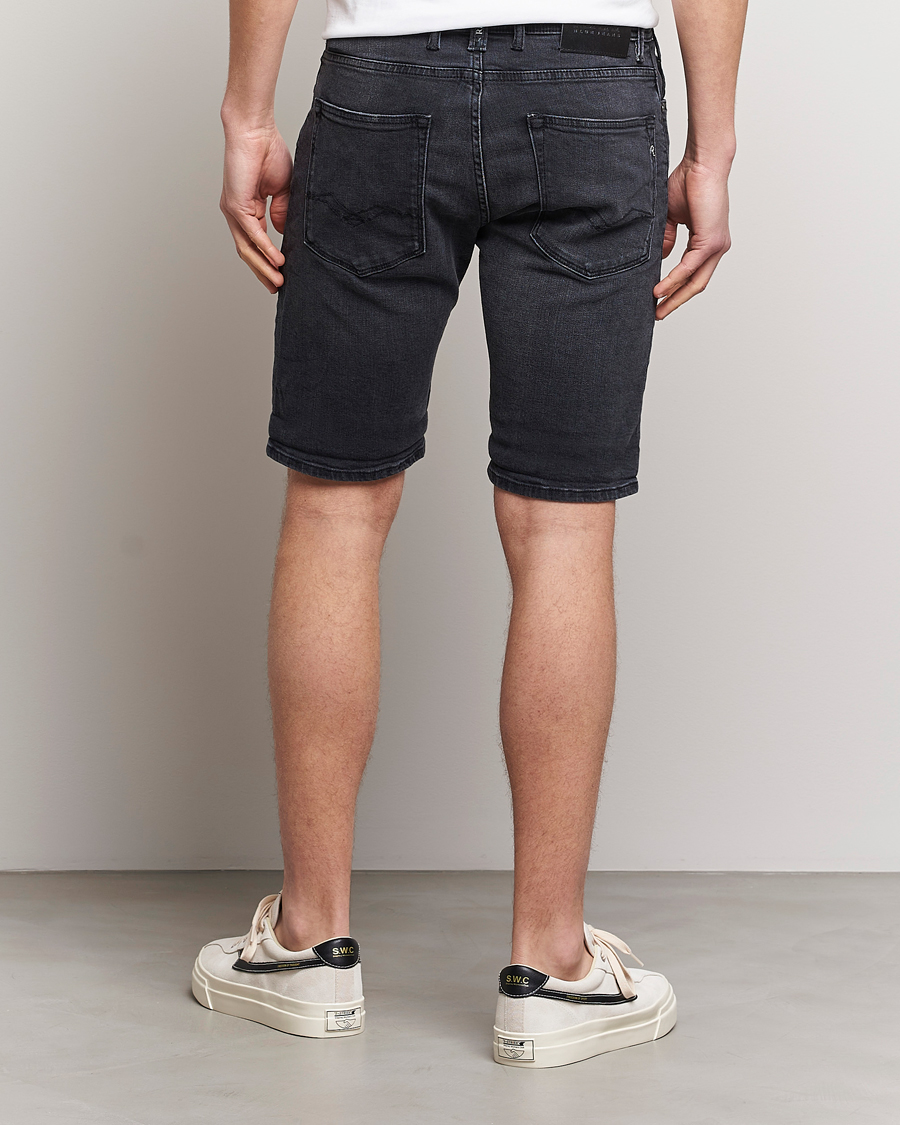 Herren | Shorts | Replay | RBJ901 Super Stretch Bio Denim Shorts Washed Black