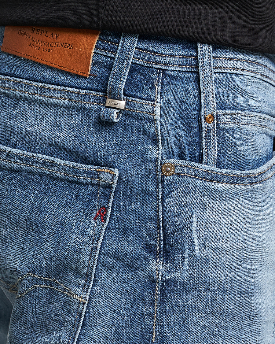 Herren | Shorts | Replay | RBJ901 Stretch 5 Year Wash Denim Shorts Medium Blue