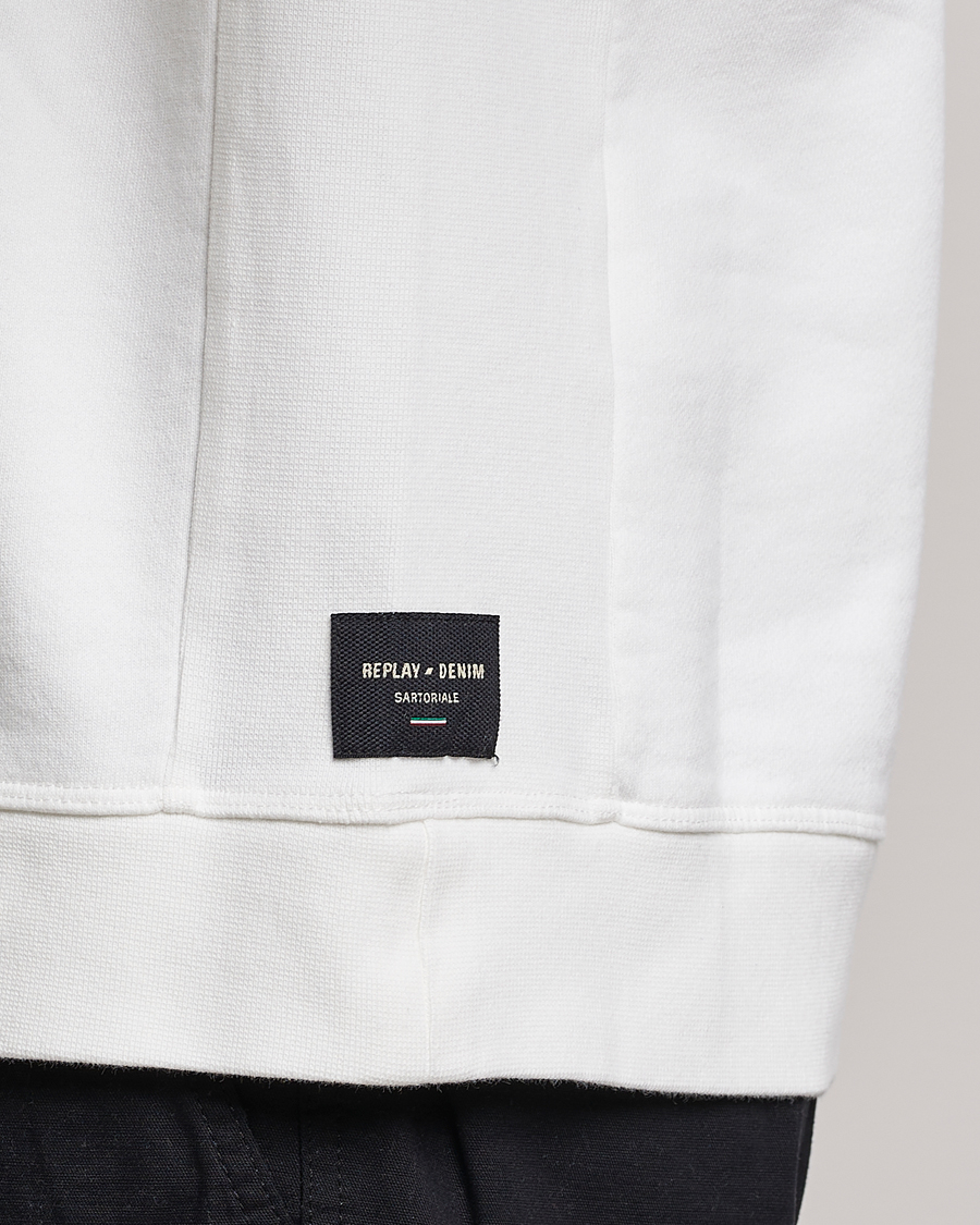 Herren | Pullover | Replay | Sartoriale Jersey Crew Neck Sweatshirt Chalk White