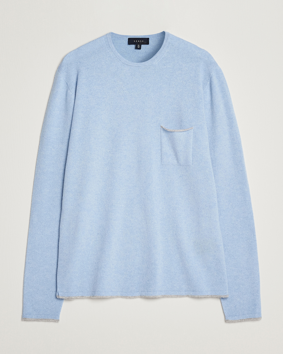 Herren | Pullover | SEASE | Shore 2.0 Cashmere Pullover Sky Blue