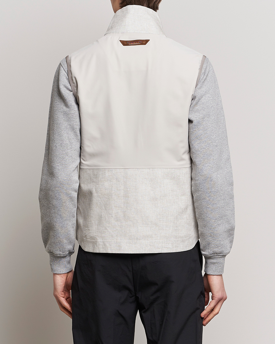 Herren | Westen | SEASE | V-8 Linen Gilet Light Beige