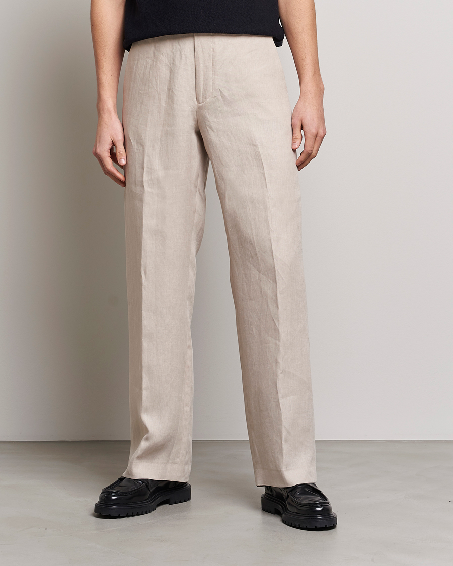 Herren | Hosen | Tiger of Sweden | Tayson Linen Trousers Cream Sand