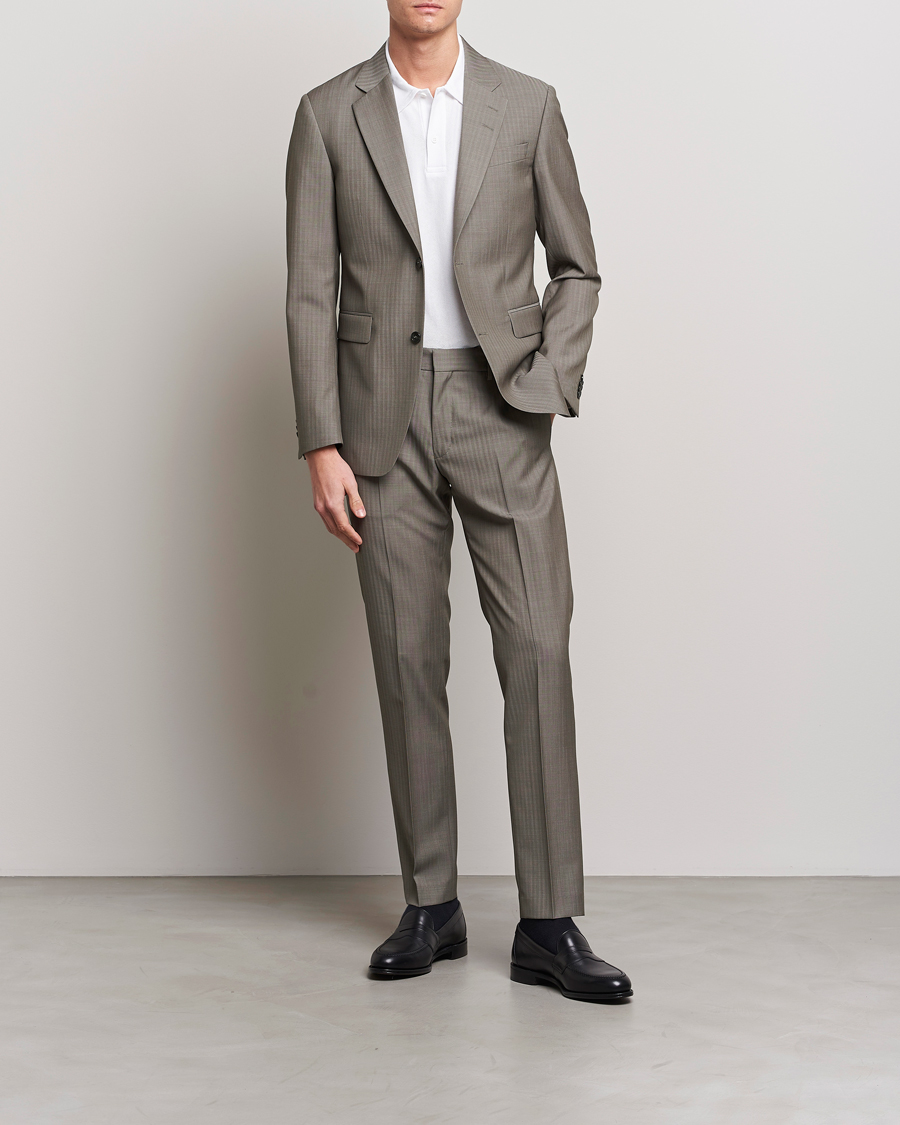 Herren | Sakkos | Tiger of Sweden | Justin Herringbone Wool Blazer Dark Sand