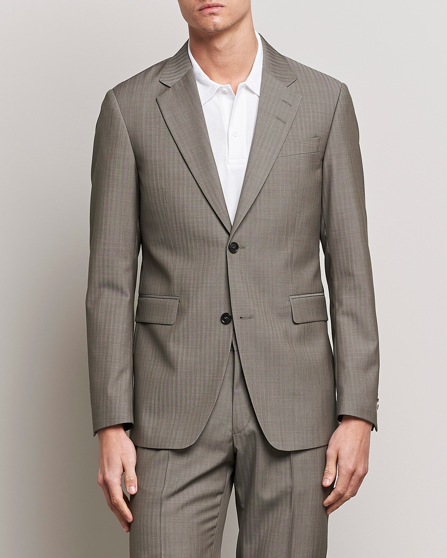 Herren | Sakkos | Tiger of Sweden | Justin Herringbone Wool Blazer Dark Sand