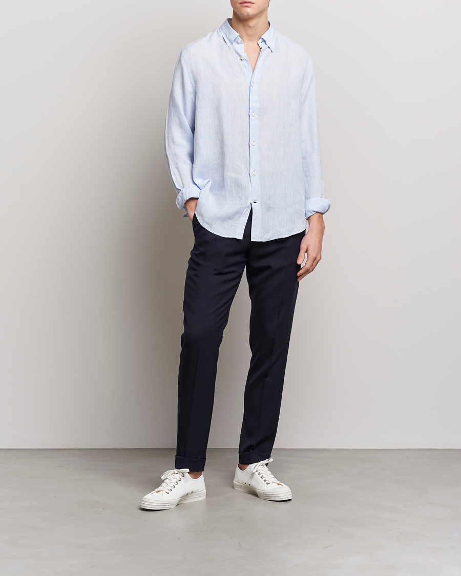 Herren | Hemden | Tiger of Sweden | Sankt Linen Shirt Light Blue