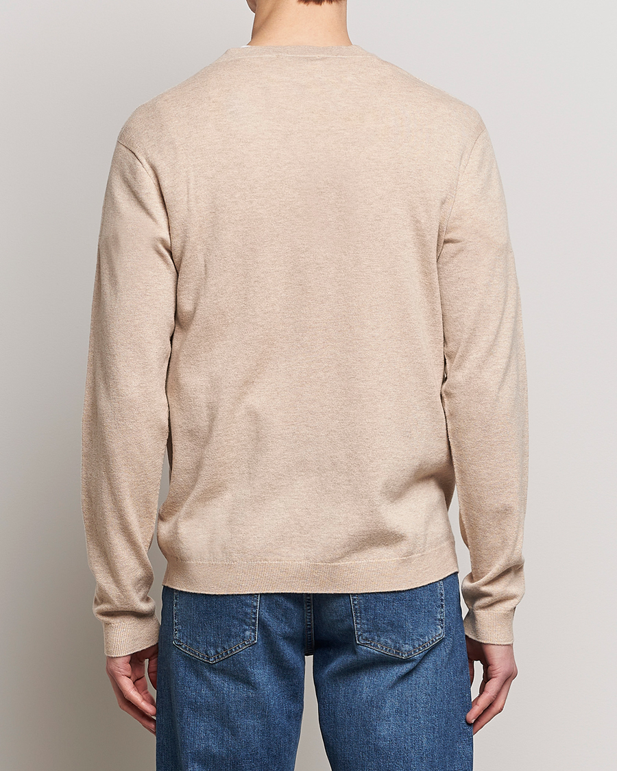 Herren | Pullover | Tiger of Sweden | Pernell Extra Fine Merino V-Neck Beige Melange
