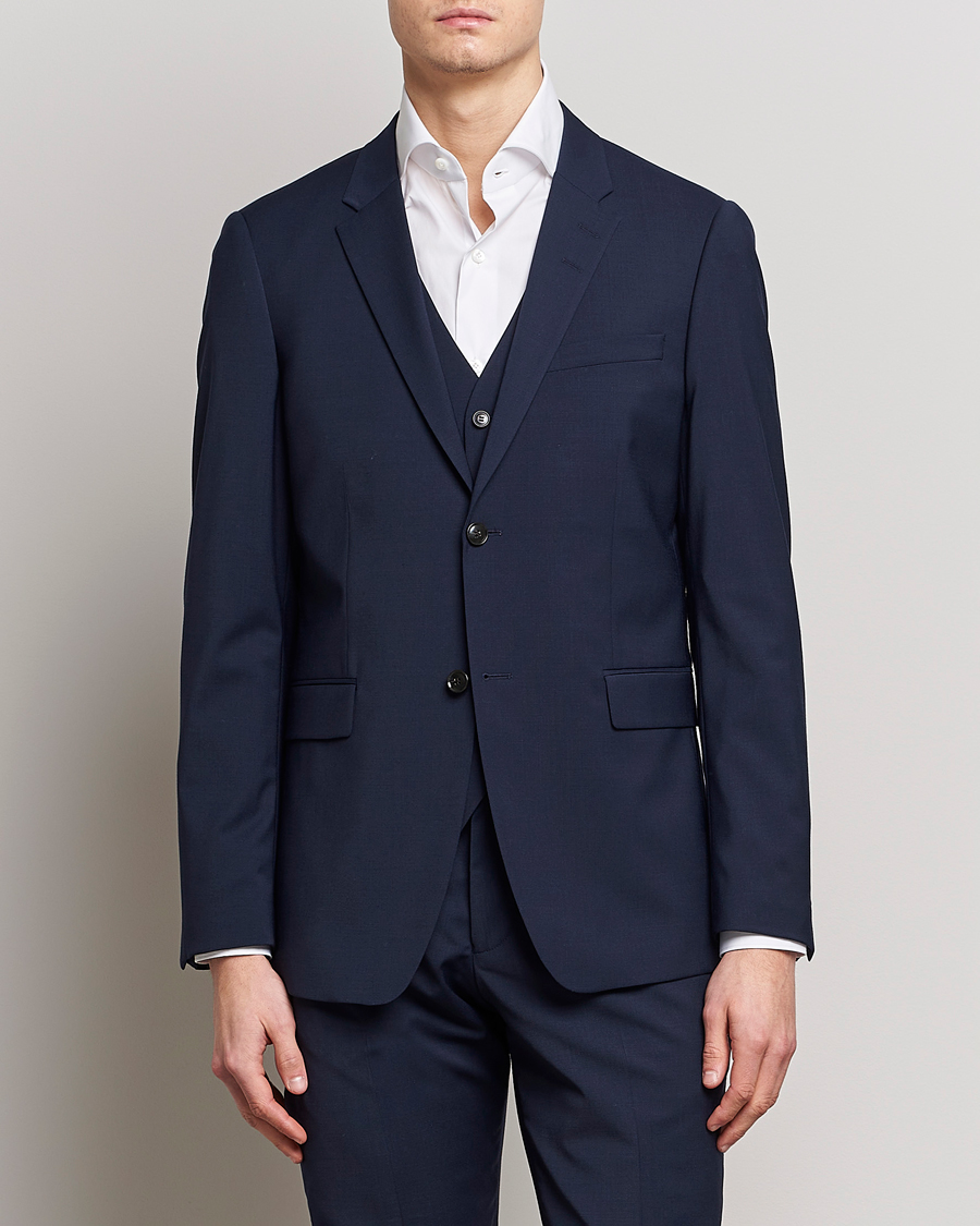Herren | Business & Beyond | Tiger of Sweden | Jerretts Wool Travel Suit Blazer Royal Blue