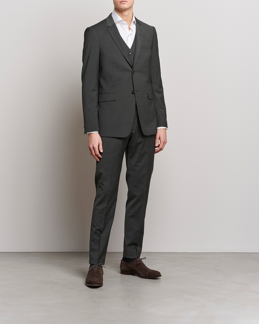 Herren | Sakkos | Tiger of Sweden | Jerretts Wool Travel Suit Blazer Olive Extreme