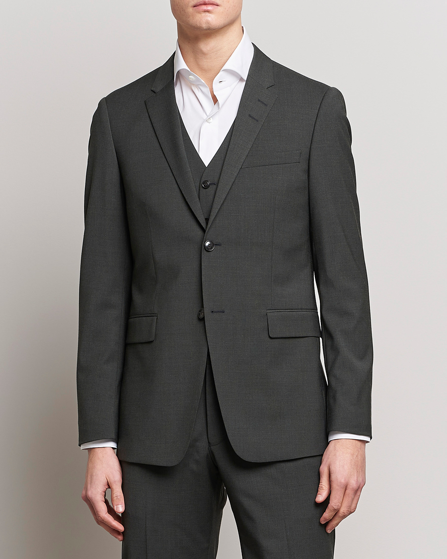 Herren | Kleidung | Tiger of Sweden | Jerretts Wool Travel Suit Blazer Olive Extreme