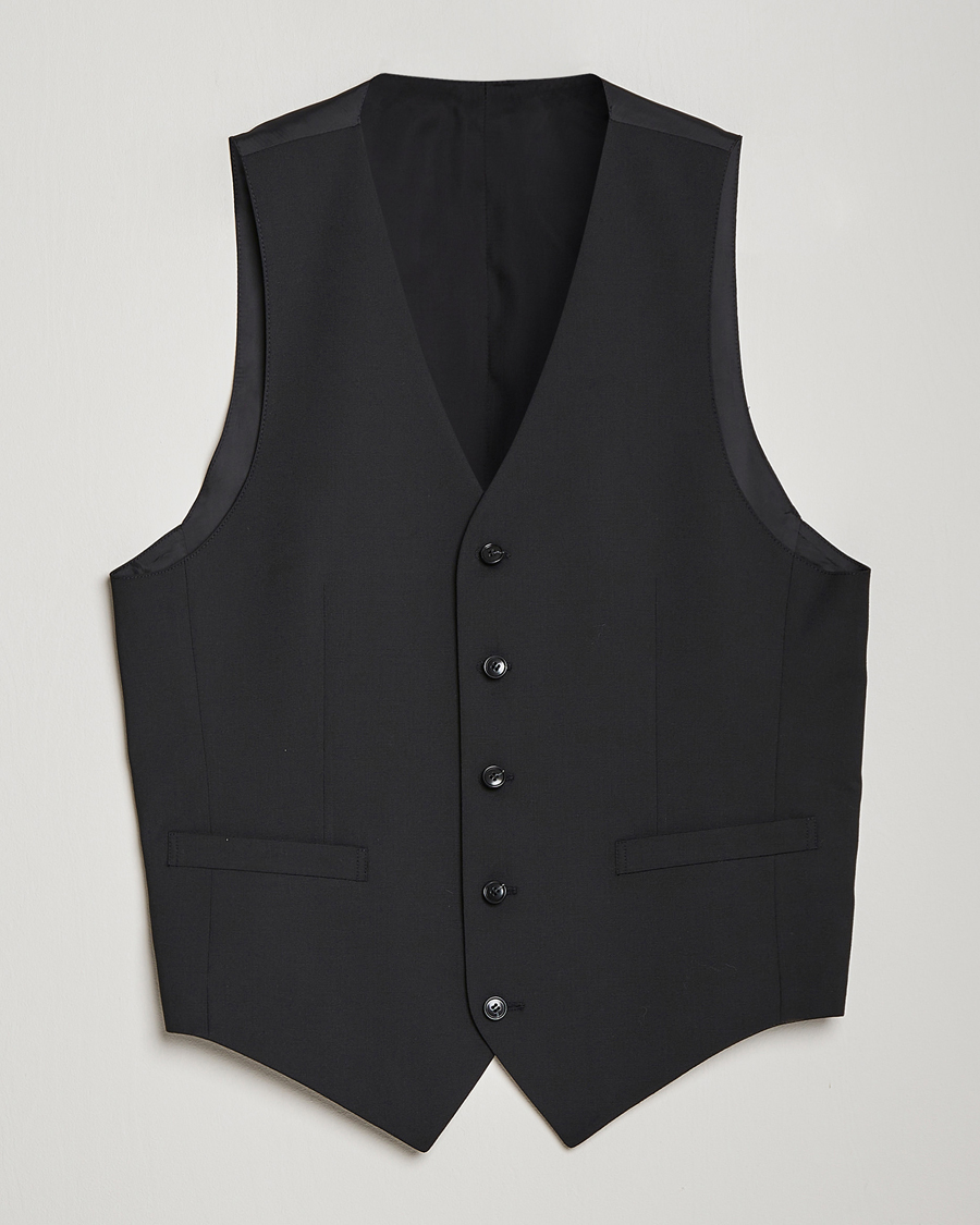 Herren | Sakkos | Tiger of Sweden | Wayde Wool Travel Waistcoat Black