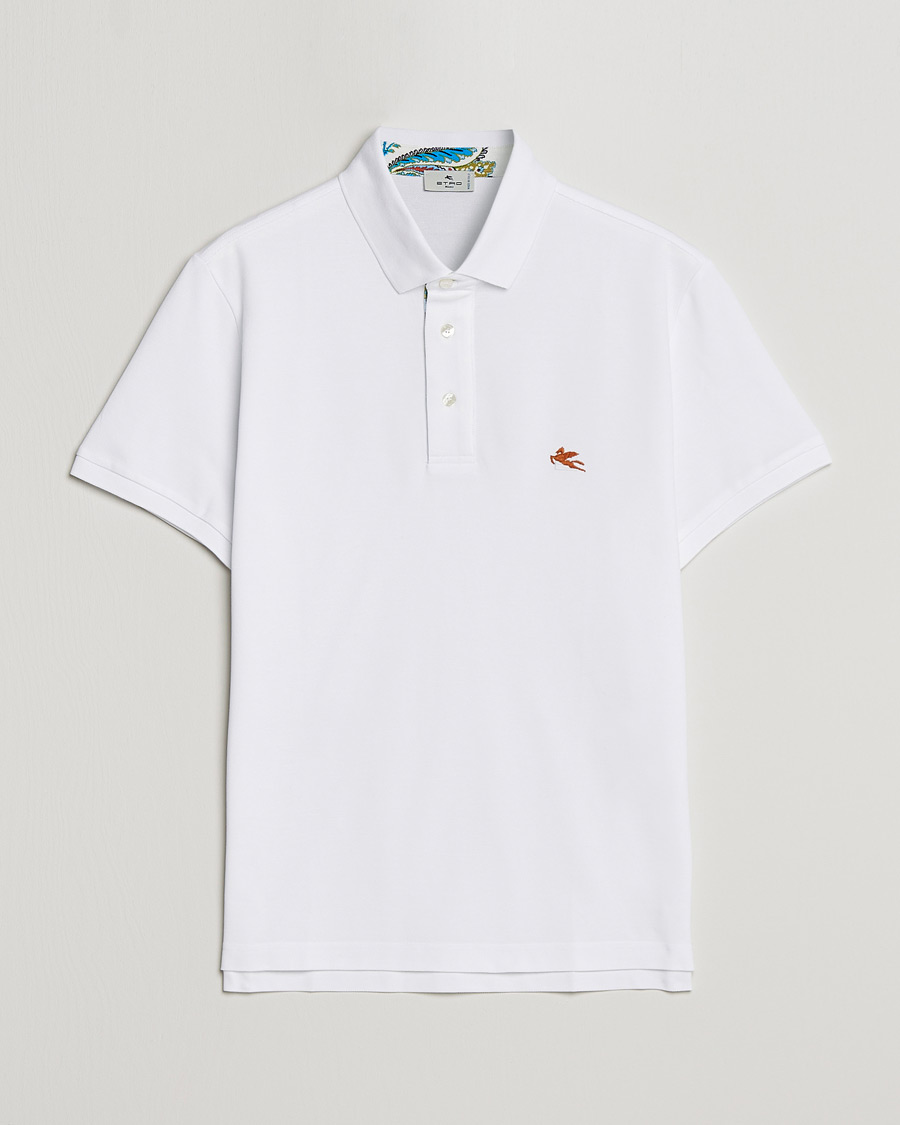 Herren | Poloshirts | Etro | Short Sleeve Contrast Paisley Polo White