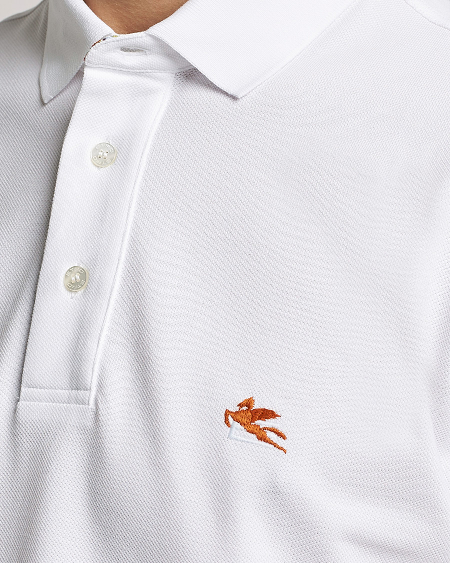 Herren | Poloshirts | Etro | Short Sleeve Contrast Paisley Polo White