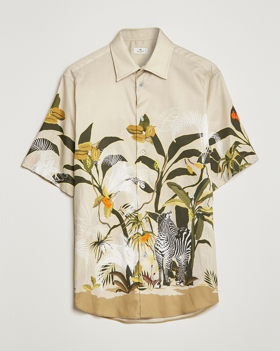 Herren | Hemden | Etro | Printed Camp Collar Shirt Beige