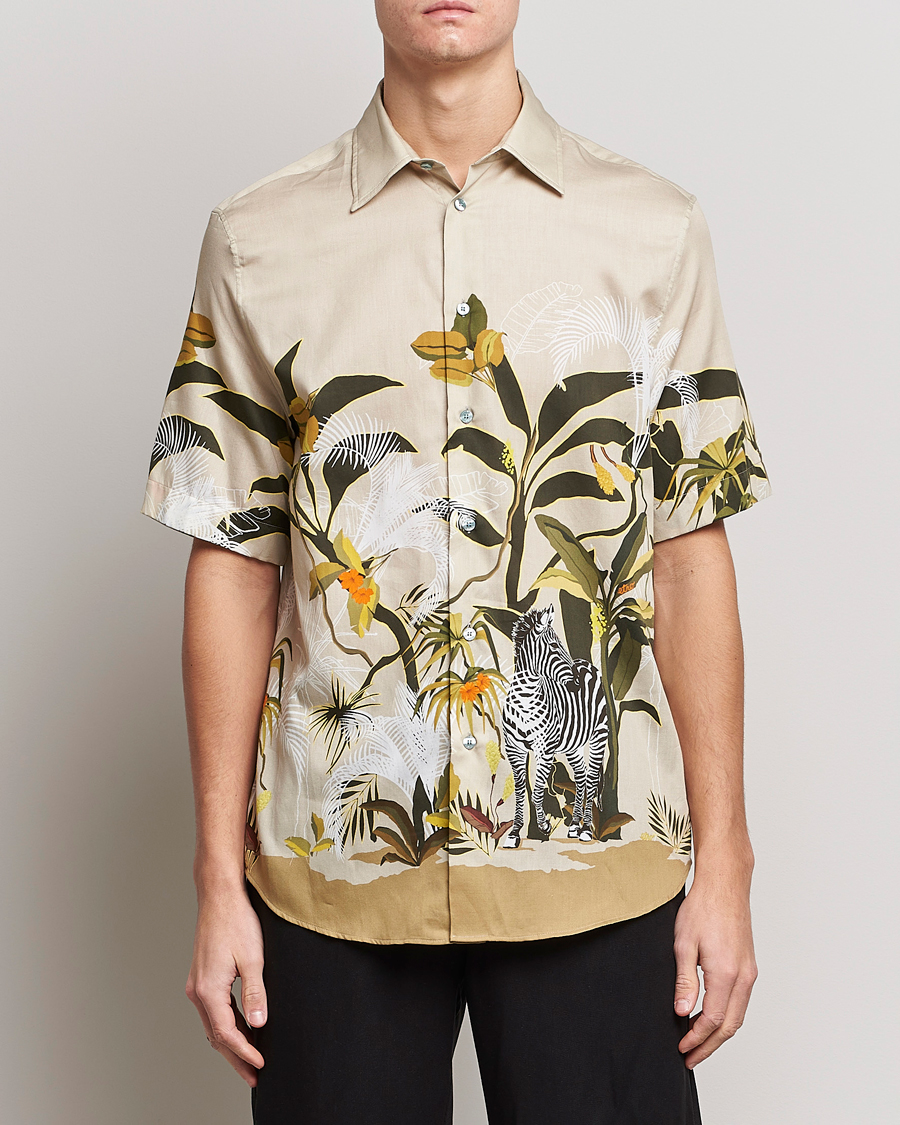 Herren | Hemden | Etro | Printed Camp Collar Shirt Beige