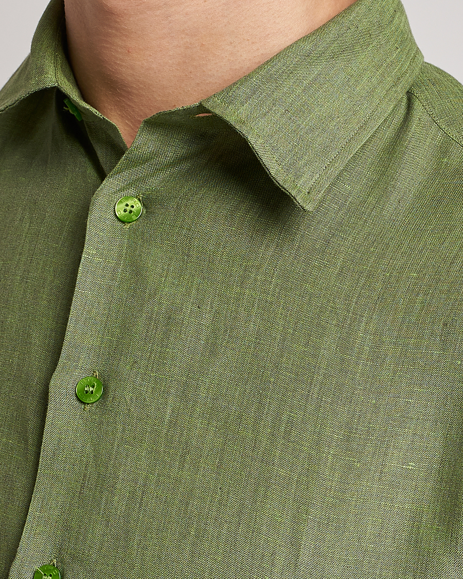 Herren | Hemden | Etro | Linen Sport Shirt Green