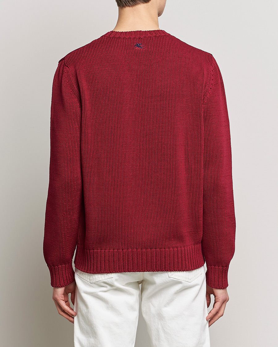 Herren | Pullover | Etro | Heavy Knit Cotton Pullover Burgundy