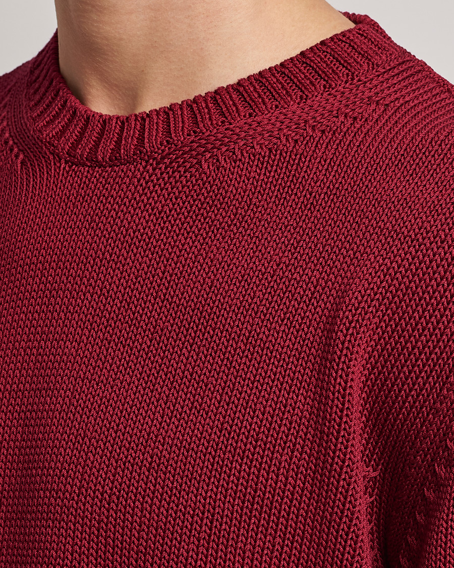 Herren | Pullover | Etro | Heavy Knit Cotton Pullover Burgundy
