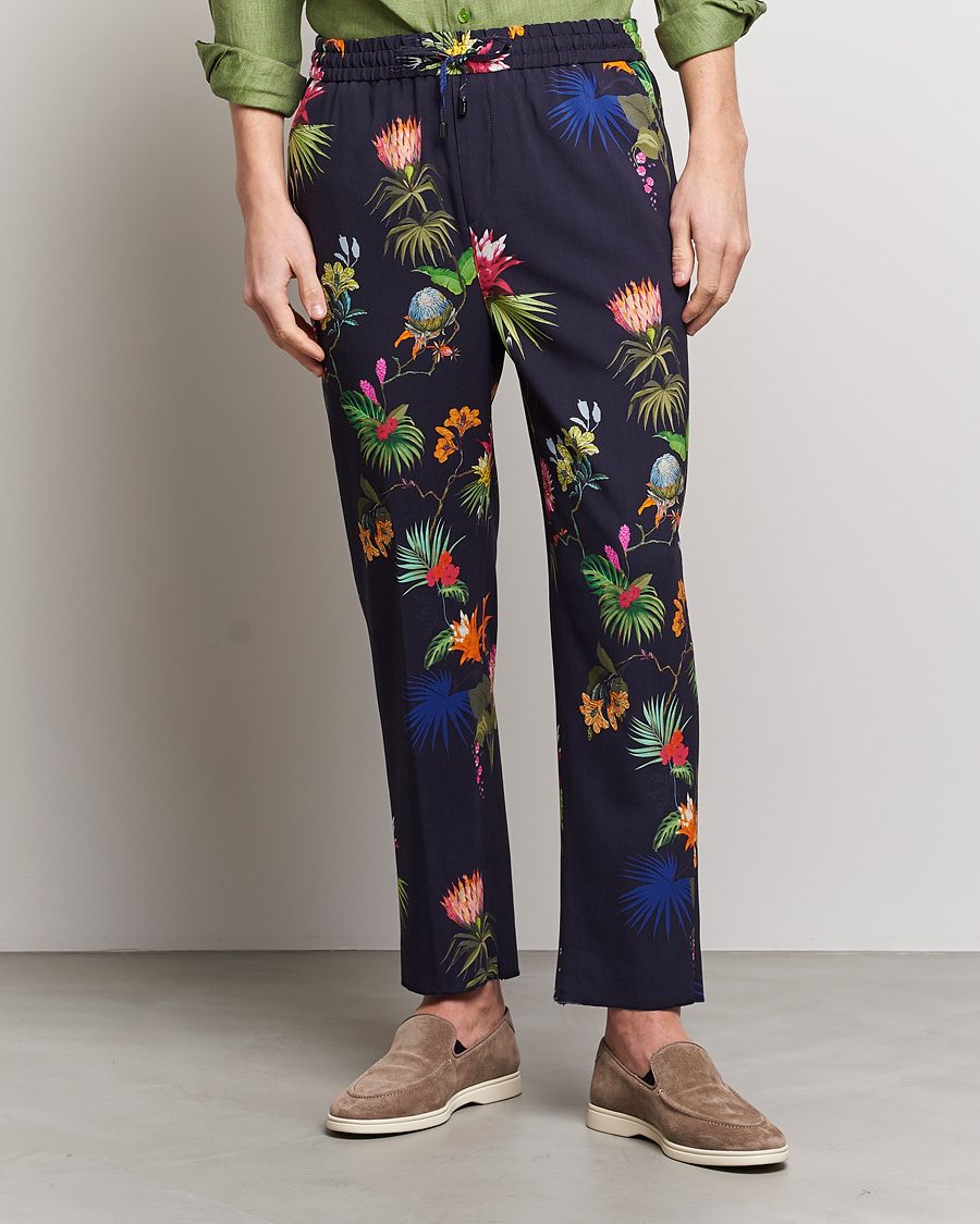 Herren | Hosen | Etro | Printed Casual Trousers Navy