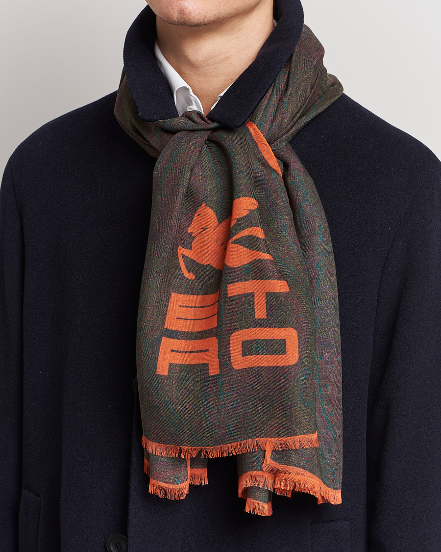 Herren | Etro Shaal Nur Cashmere Blend Paisley Scarf Dark Brown | Etro | Shaal Nur Cashmere Blend Paisley Scarf Dark Brown