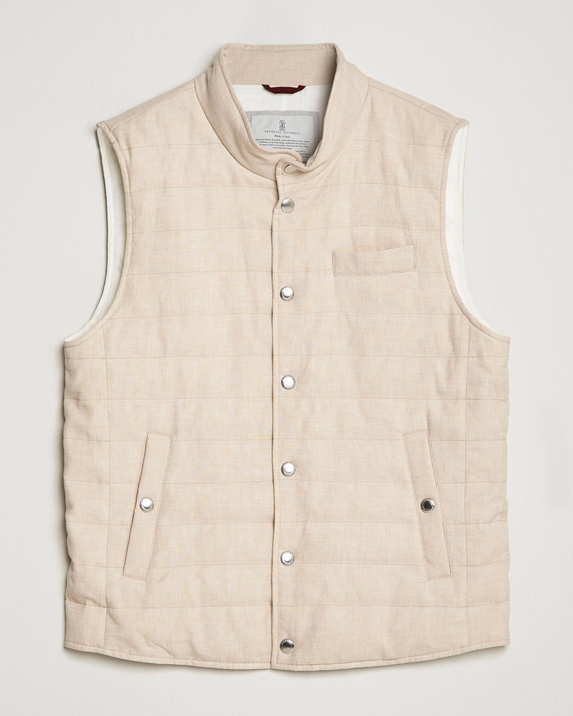 Herren | Westen | Brunello Cucinelli | Cotton/Linen Gilet Light Beige