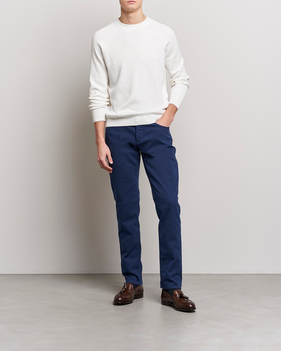 Herren | Pullover | Brunello Cucinelli | Rib Stitch Crew Neck Sweater Panama